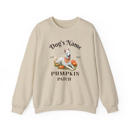 Custom White German Shepherd Pumpkin Patch Sweatshirt
