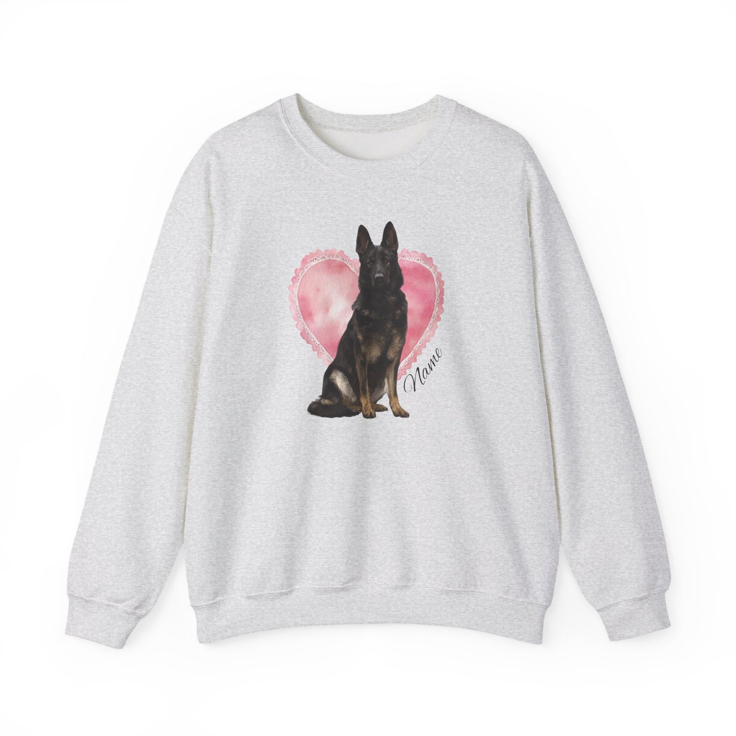 Personalized DDR Shepherd Lace Heart Sweatshirt