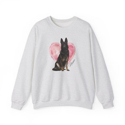 Personalized DDR Shepherd Lace Heart Sweatshirt