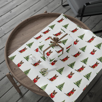German Shepherd Festive Wrapping Paper