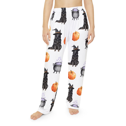 Black German Shepherd Halloween Pajama Pants