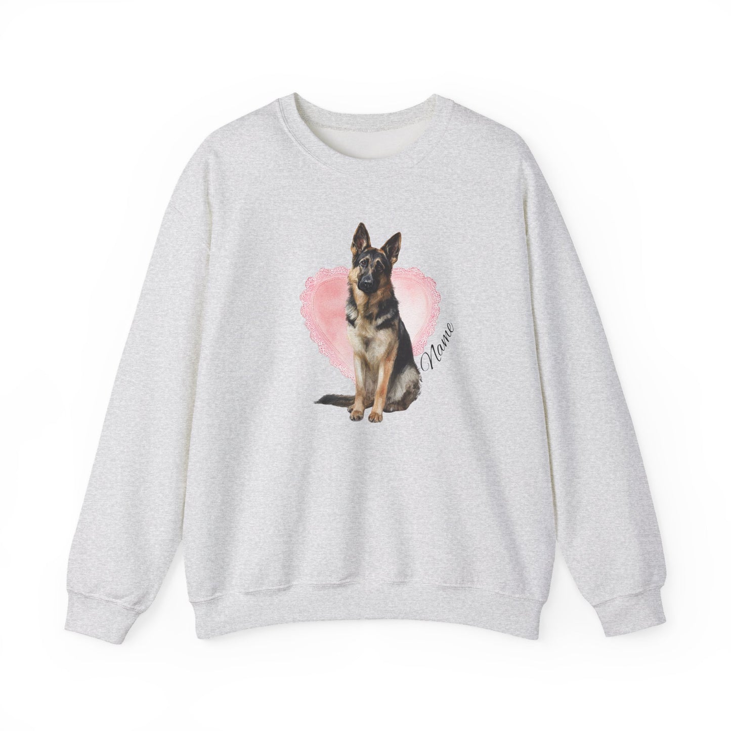 Personalized German Shepherd Lace Heart Sweatshirt