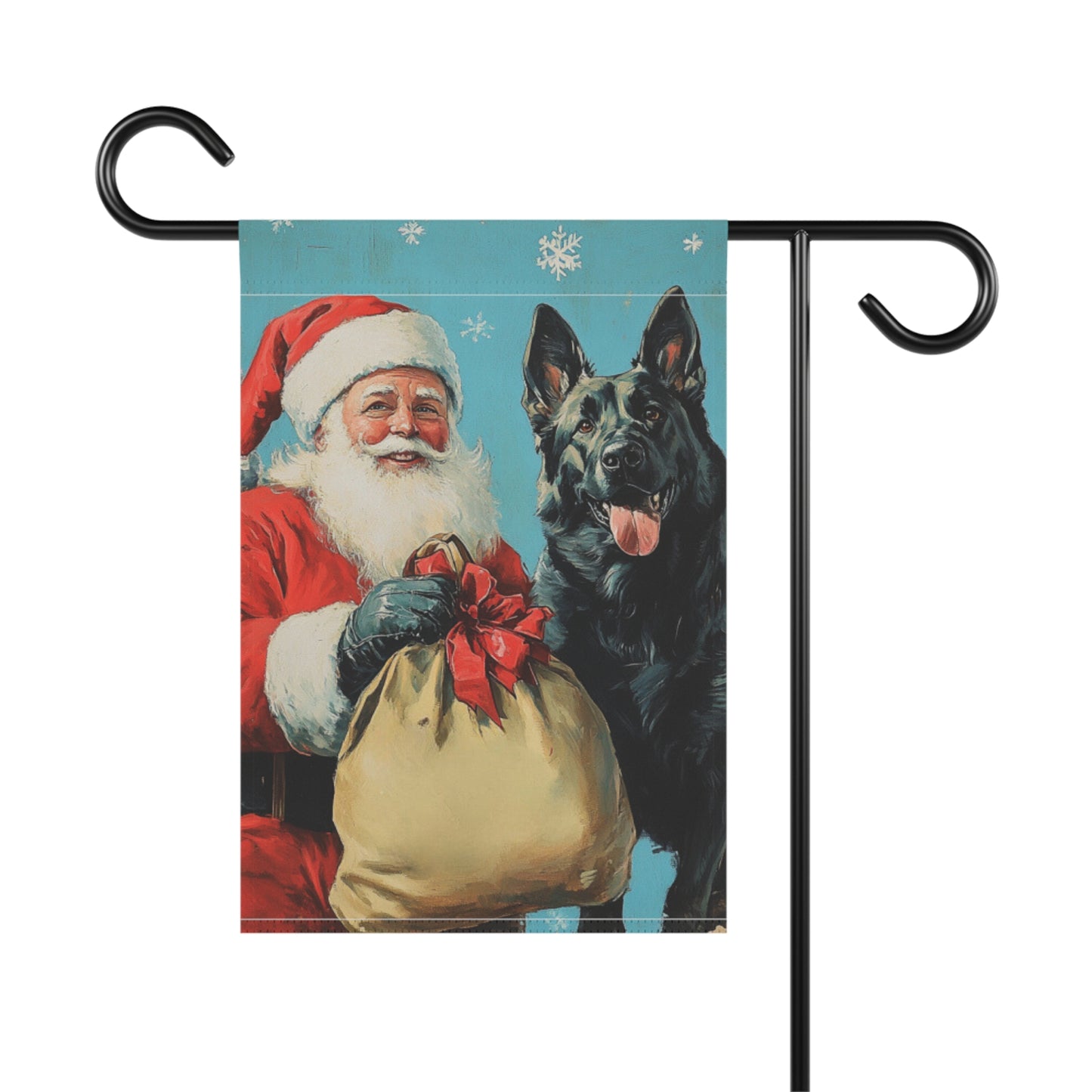Santa's Pal Black GSD Banner
