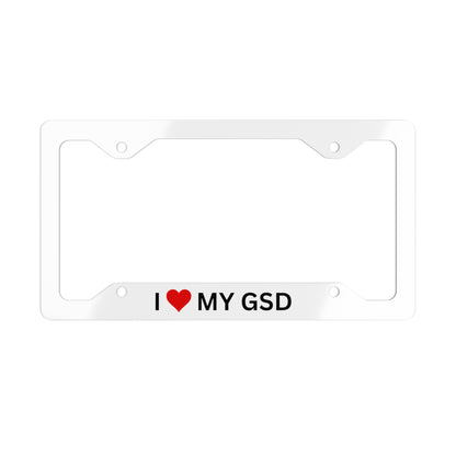 German Shepherd Metal License Plate Frame