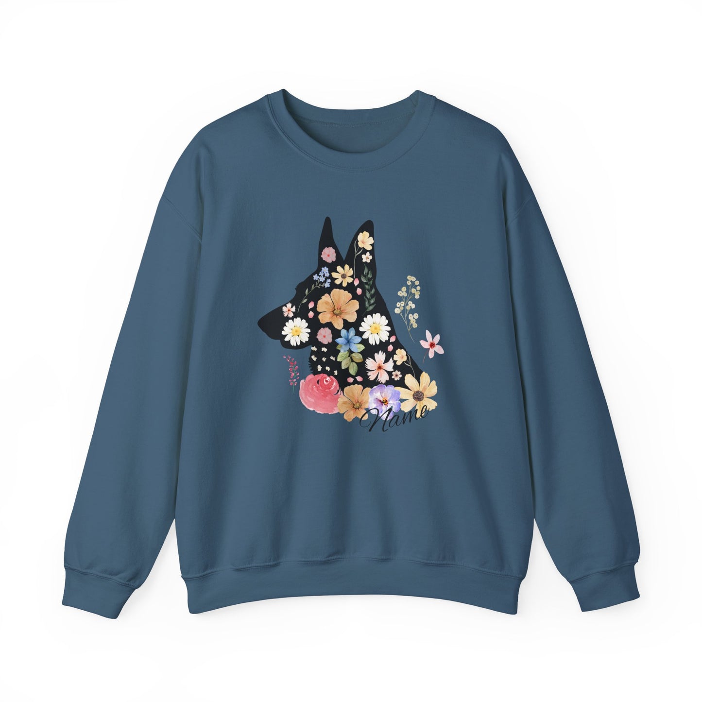 NEW Custom Floral German Shepherd Sweatshirt