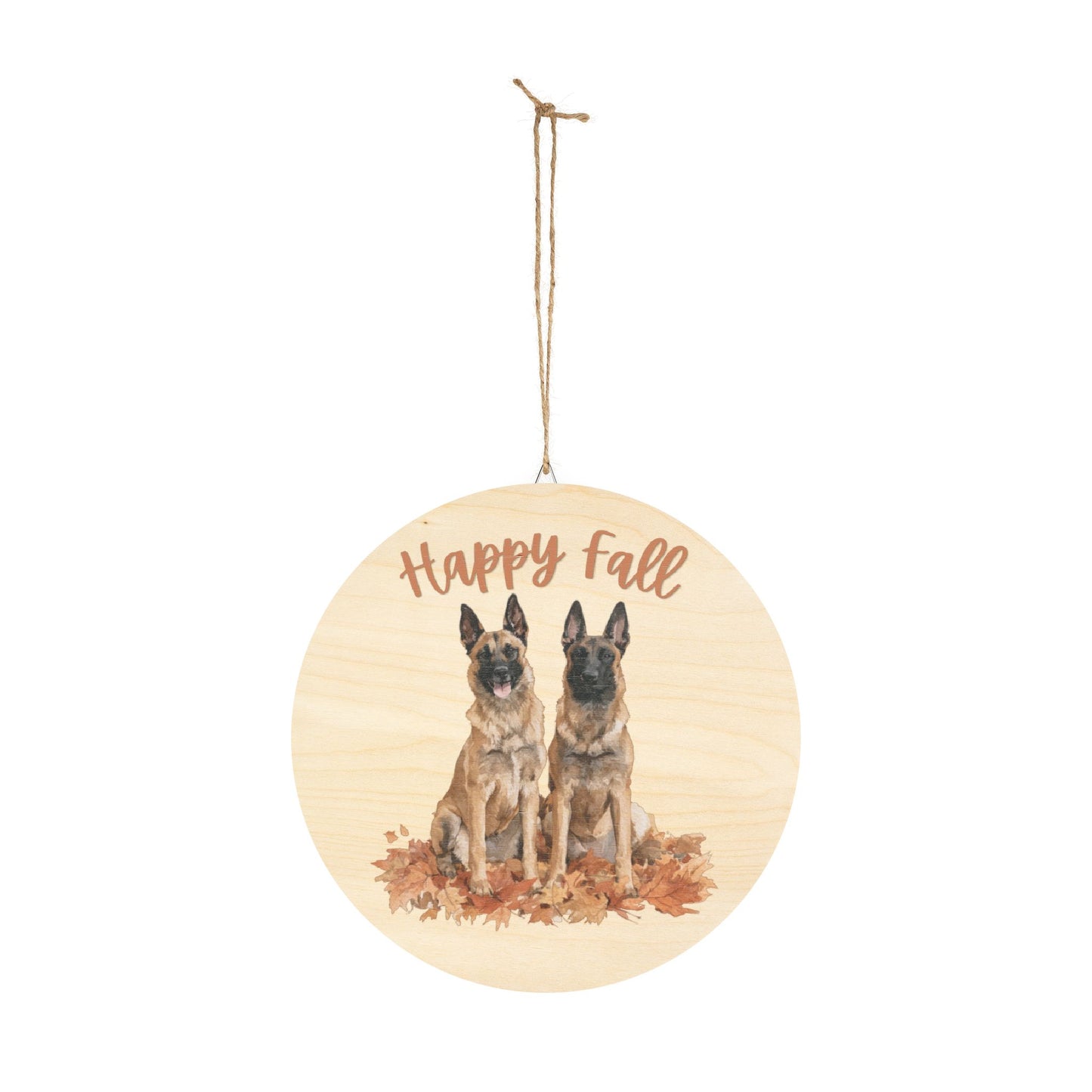 Happy Fall Belgian Malinois Wooden Sign