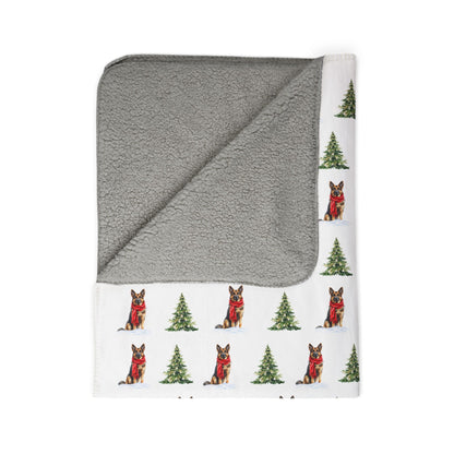 German Shepherd Christmas Blanket