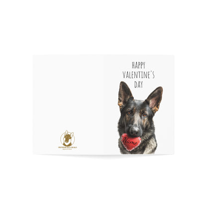 Sable German Shepherd Custom Valentine's Card