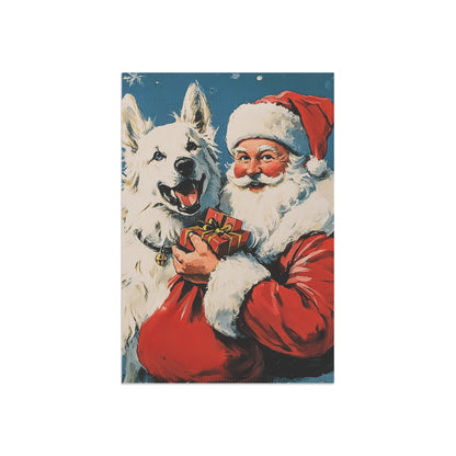 Santa's Pal White GSD Banner