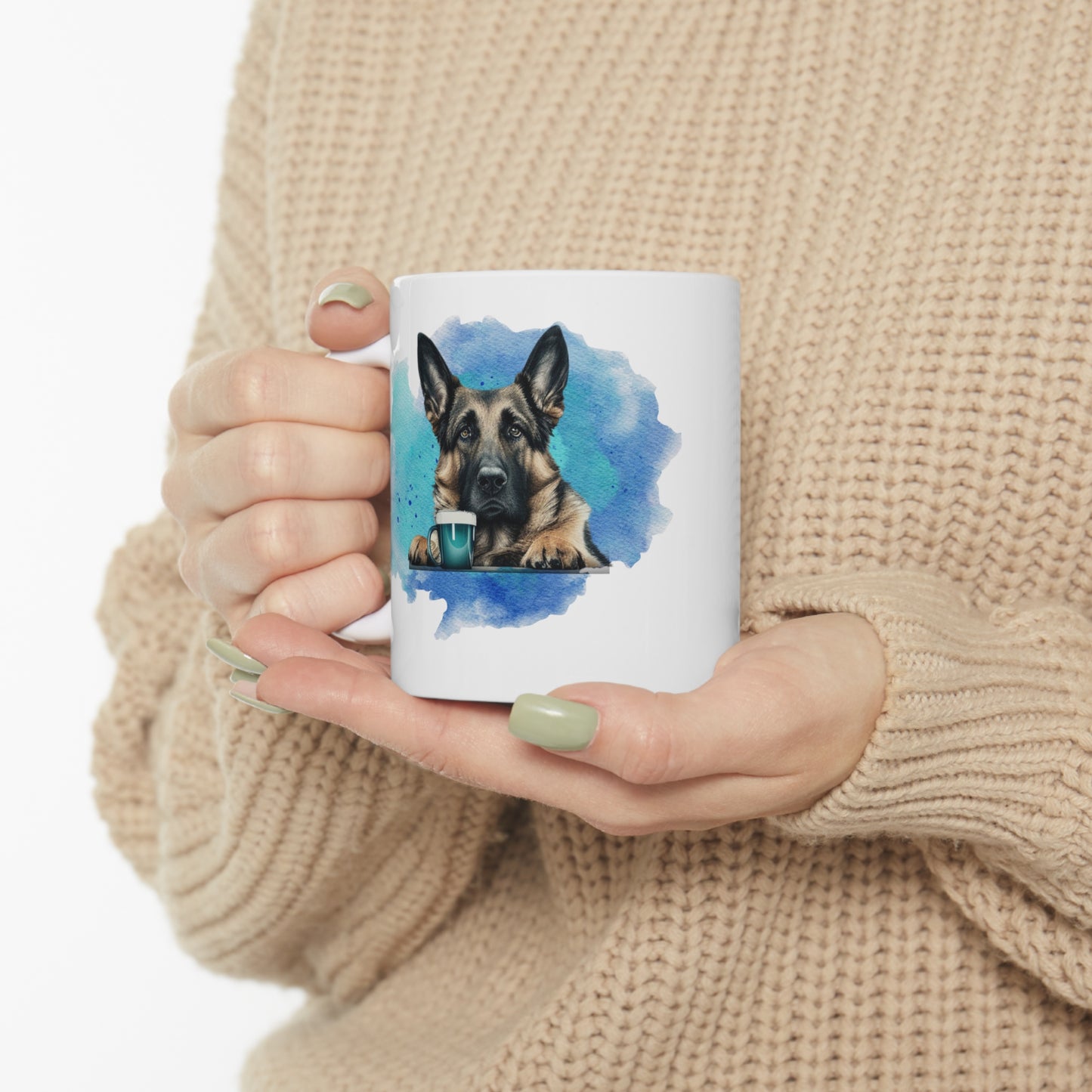 German Shepherd Dog 11oz Mug -Watercolor -