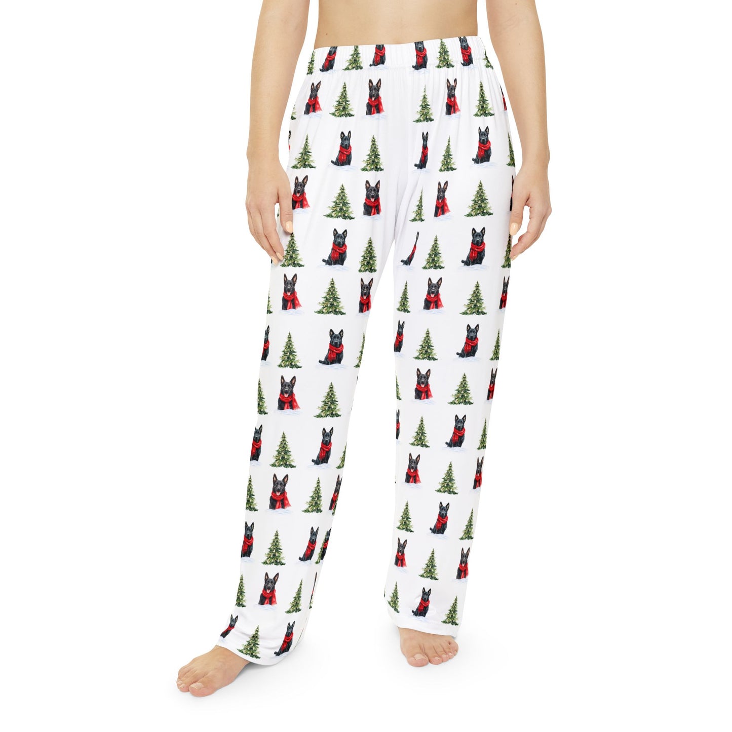 Black German Shepherd Christmas Pants