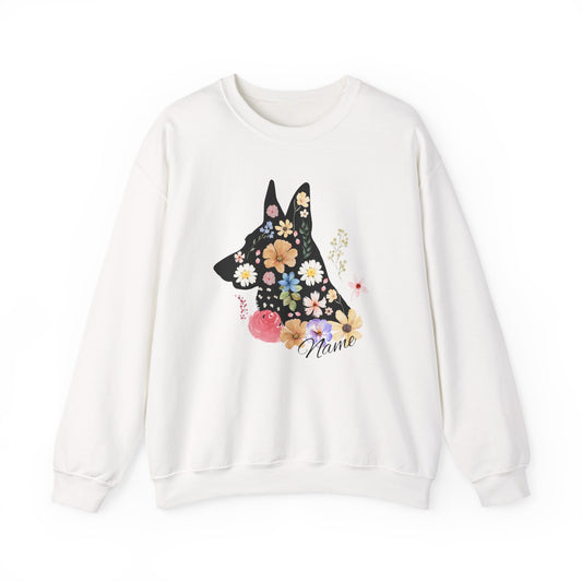 NEW Custom Floral German Shepherd Sweatshirt