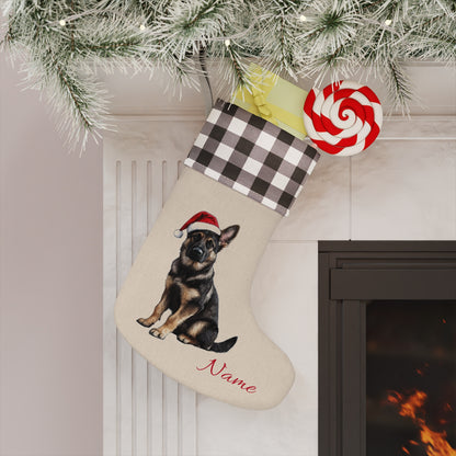 Custom Sable German Shepherd Stocking