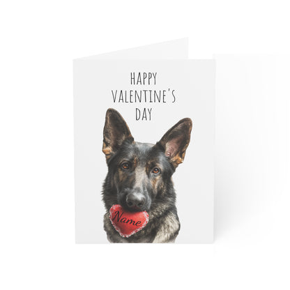 Sable German Shepherd Custom Valentine's Card