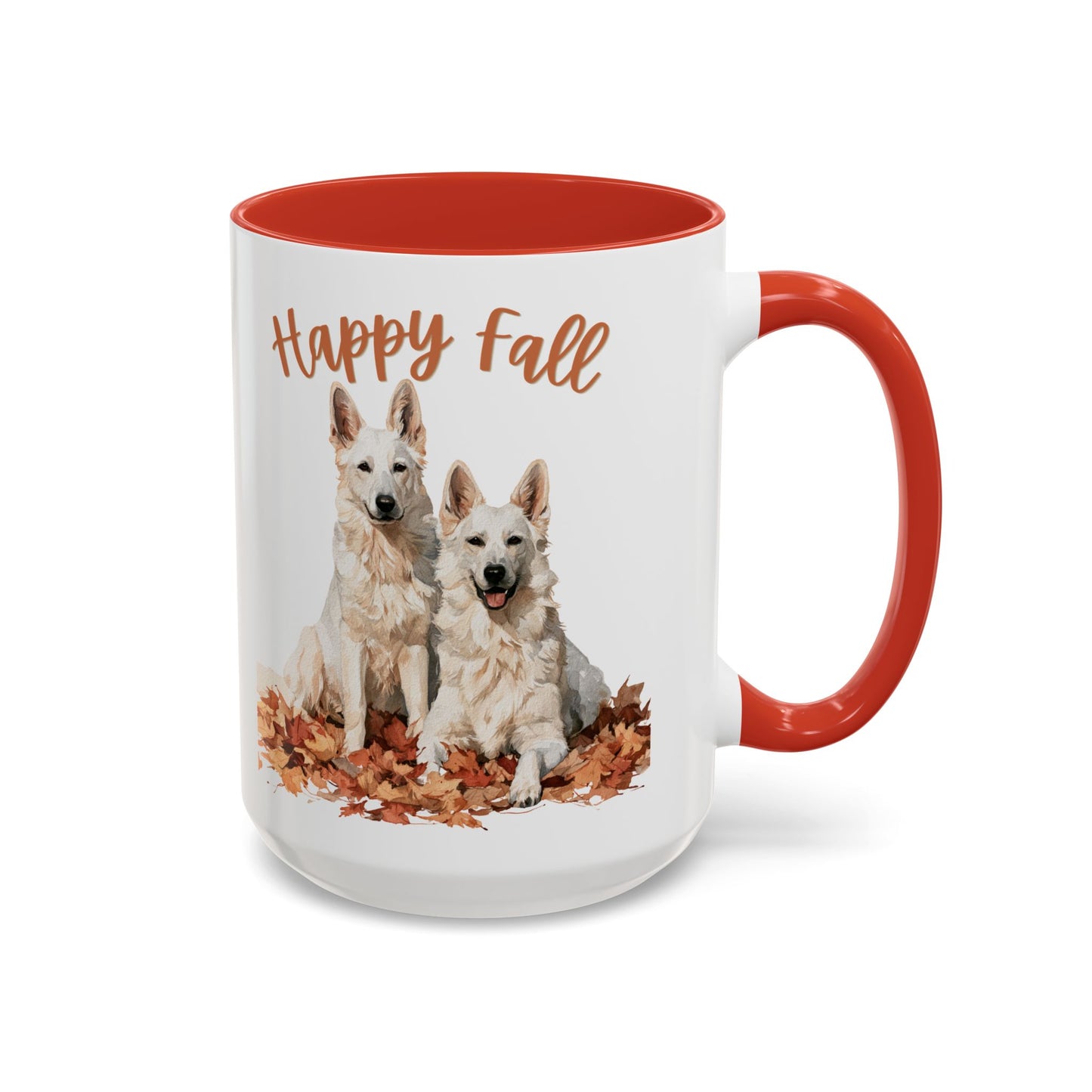 Happy Fall White German Shepherd Mug