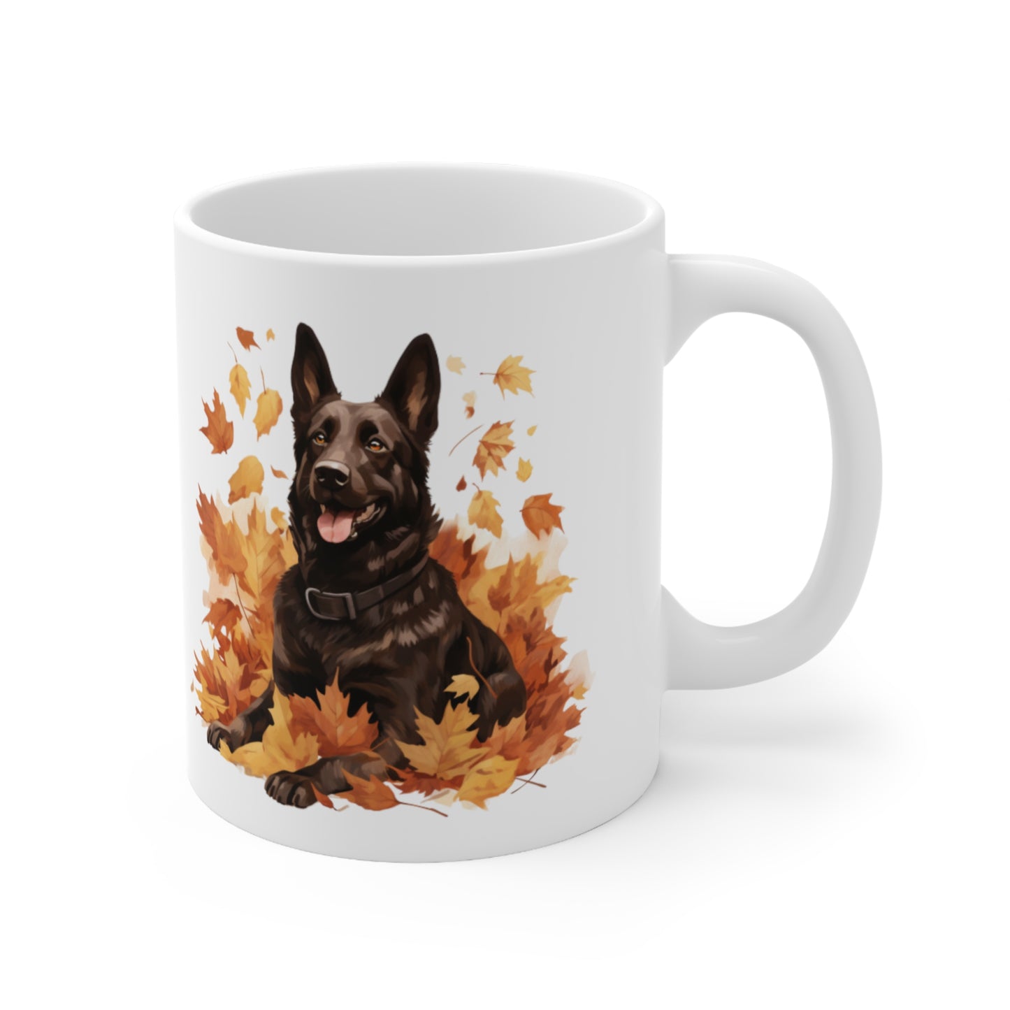 Black GSD Fall Coffee Mug