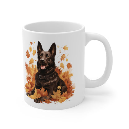 Black GSD Fall Coffee Mug