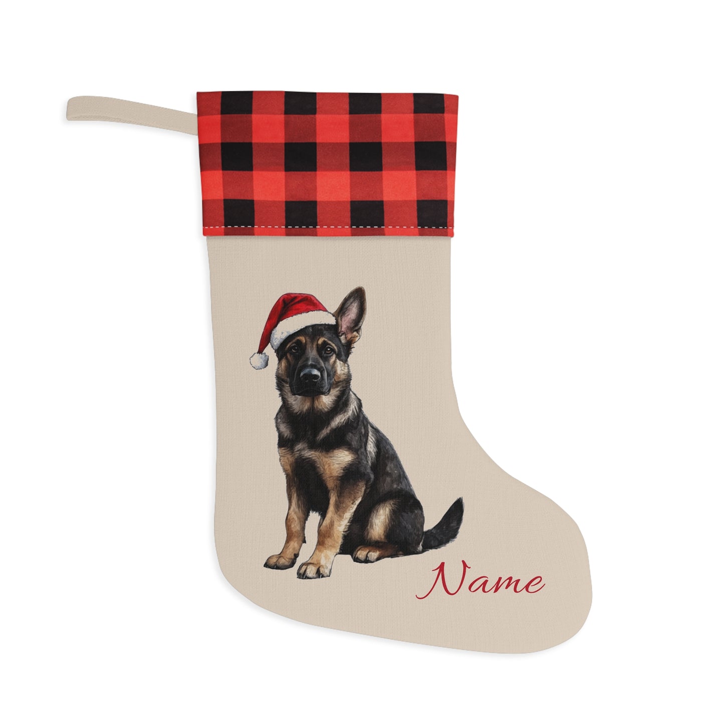 Custom Sable German Shepherd Stocking