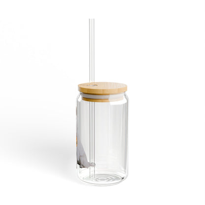 Personalized White Ghost Shepherd Glass Sipper