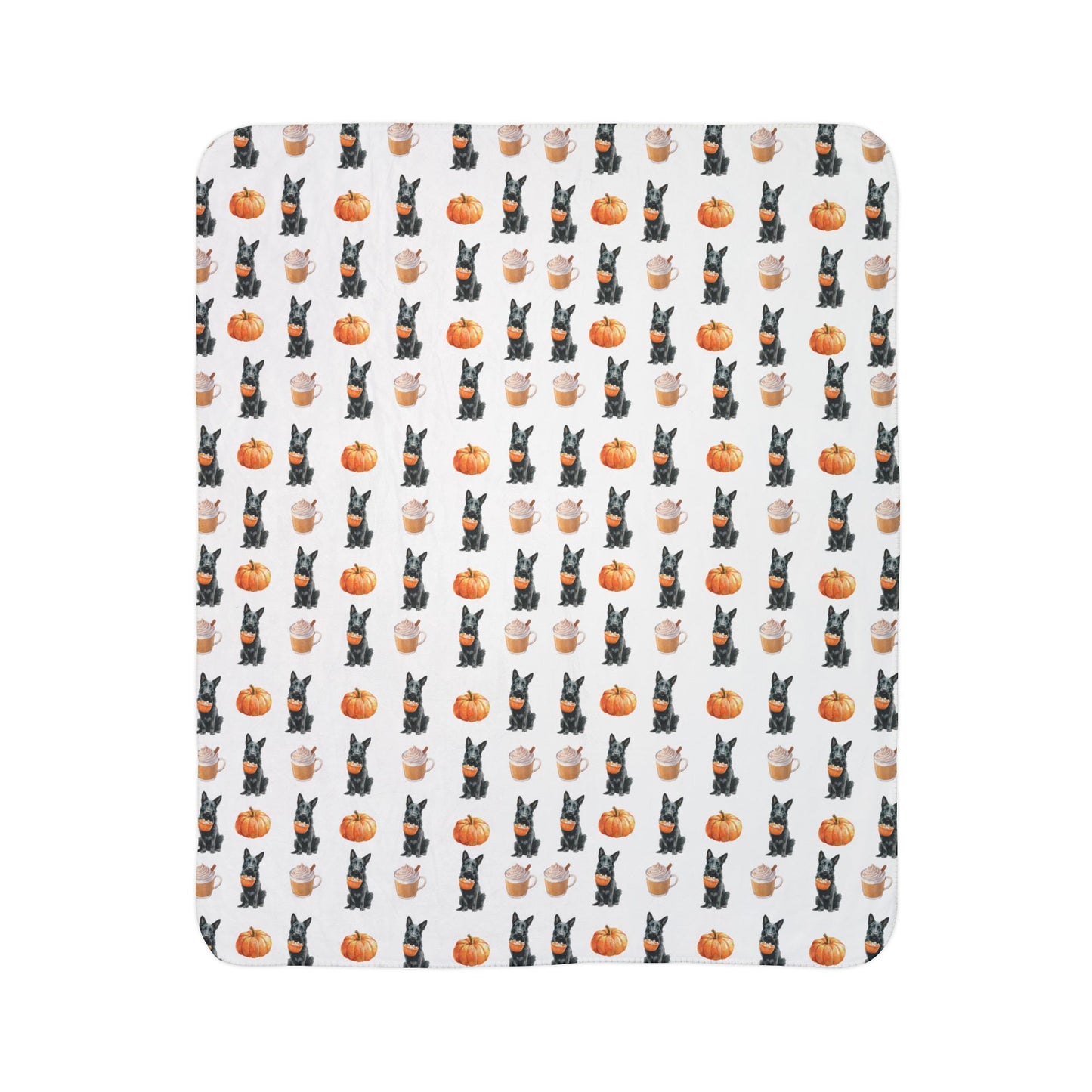 Pumpkin Spice Black GSD Blanket