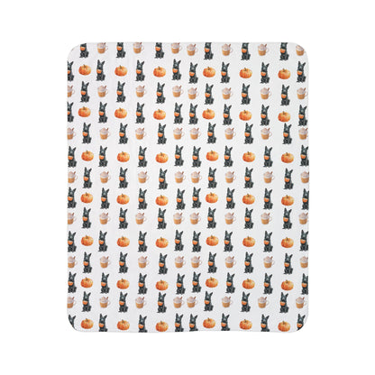 Pumpkin Spice Black GSD Blanket