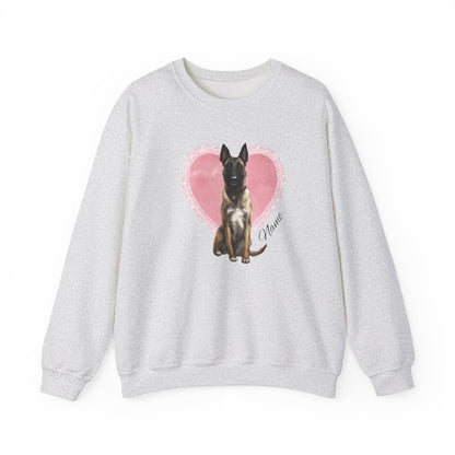 Personalized Belgian Malinois Shepherd Lace Heart Sweatshirt