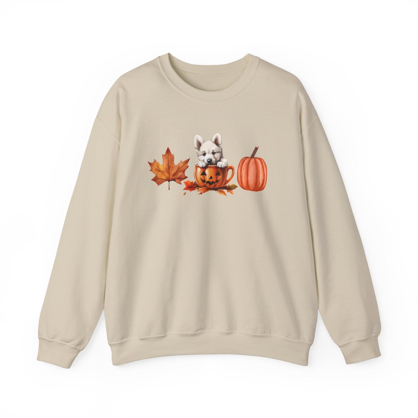 Pumpkin Pup White GSD Sweatshirt