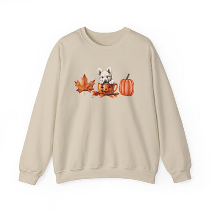 Pumpkin Pup White GSD Sweatshirt