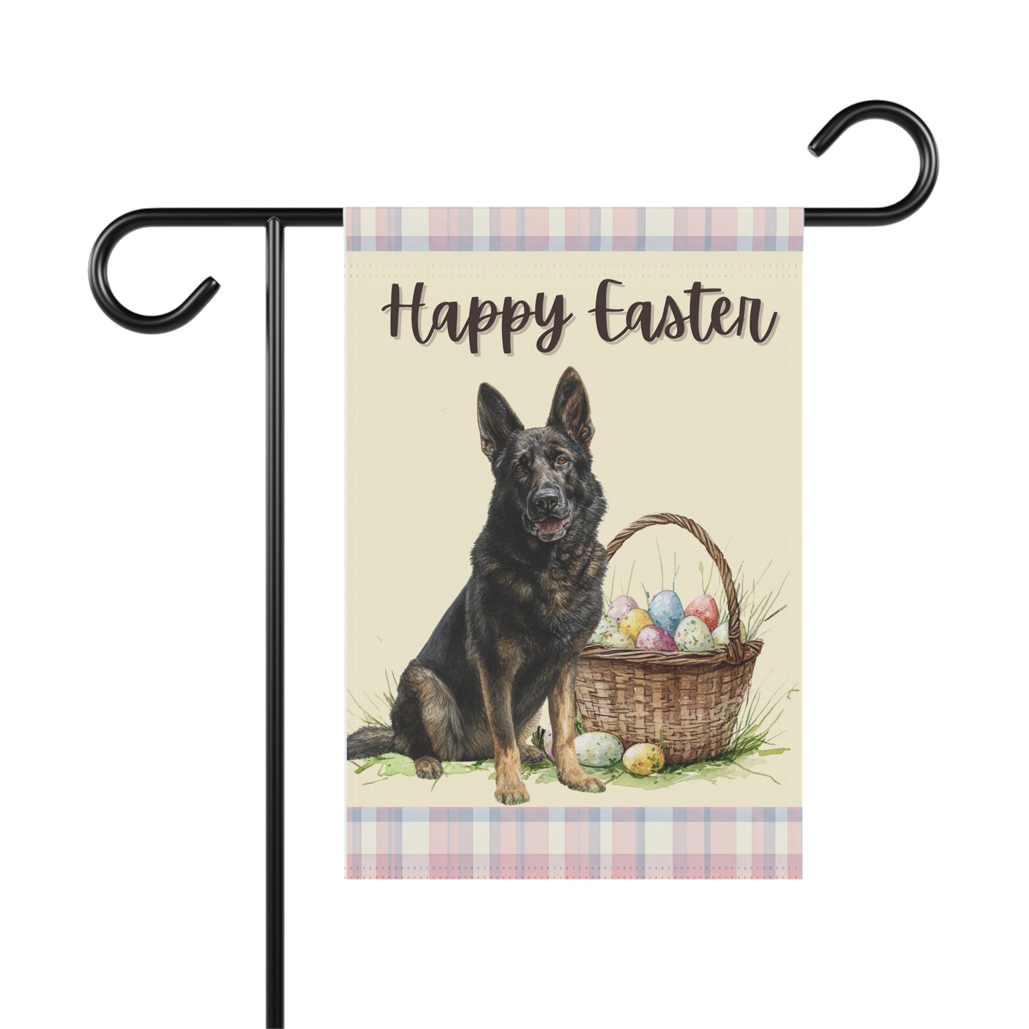 Happy Easter DDR GSD Plaid Banner