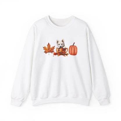 Pumpkin Pup White GSD Sweatshirt