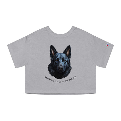 German Shepherd Mama Black GSD Crop Top