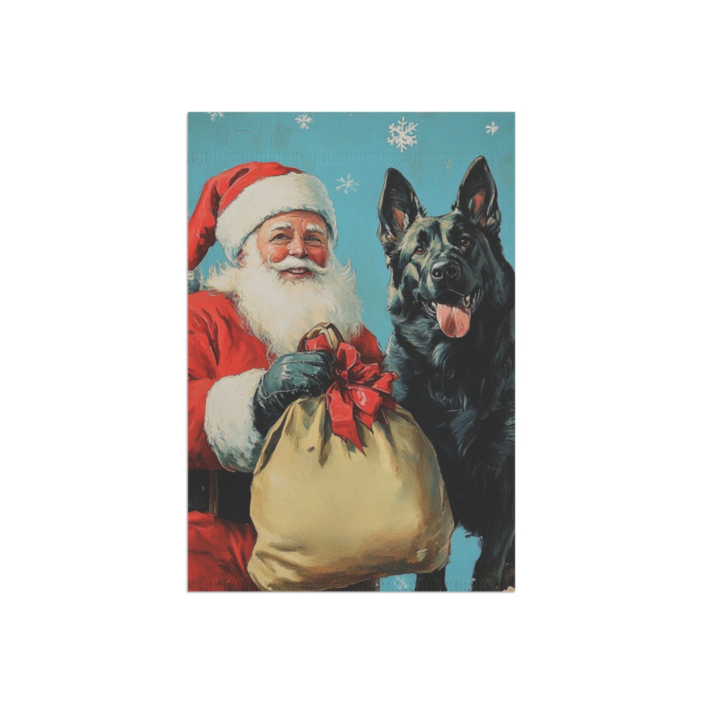 Santa's Pal Black GSD Banner