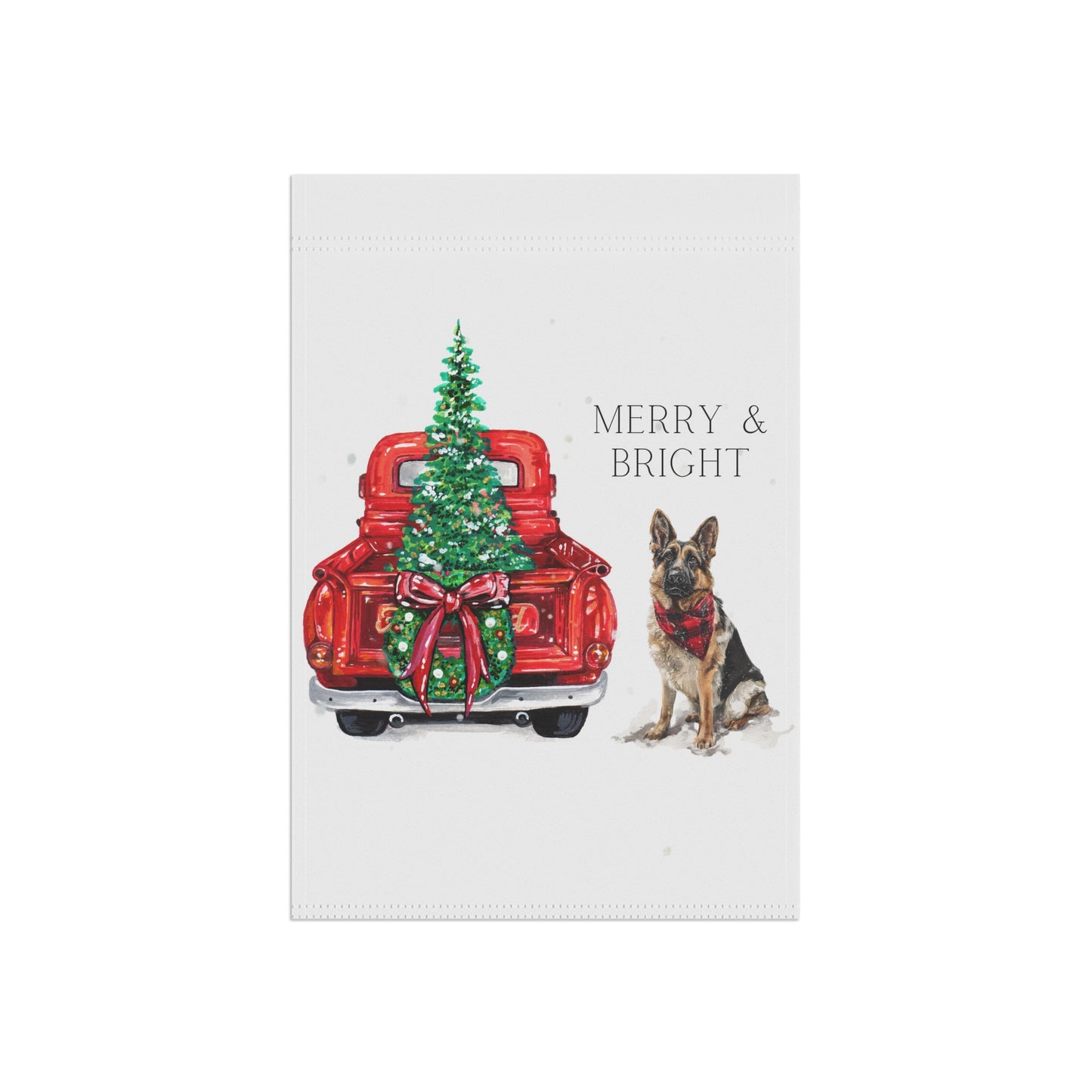 Merry and Bright Christmas GSD Banner