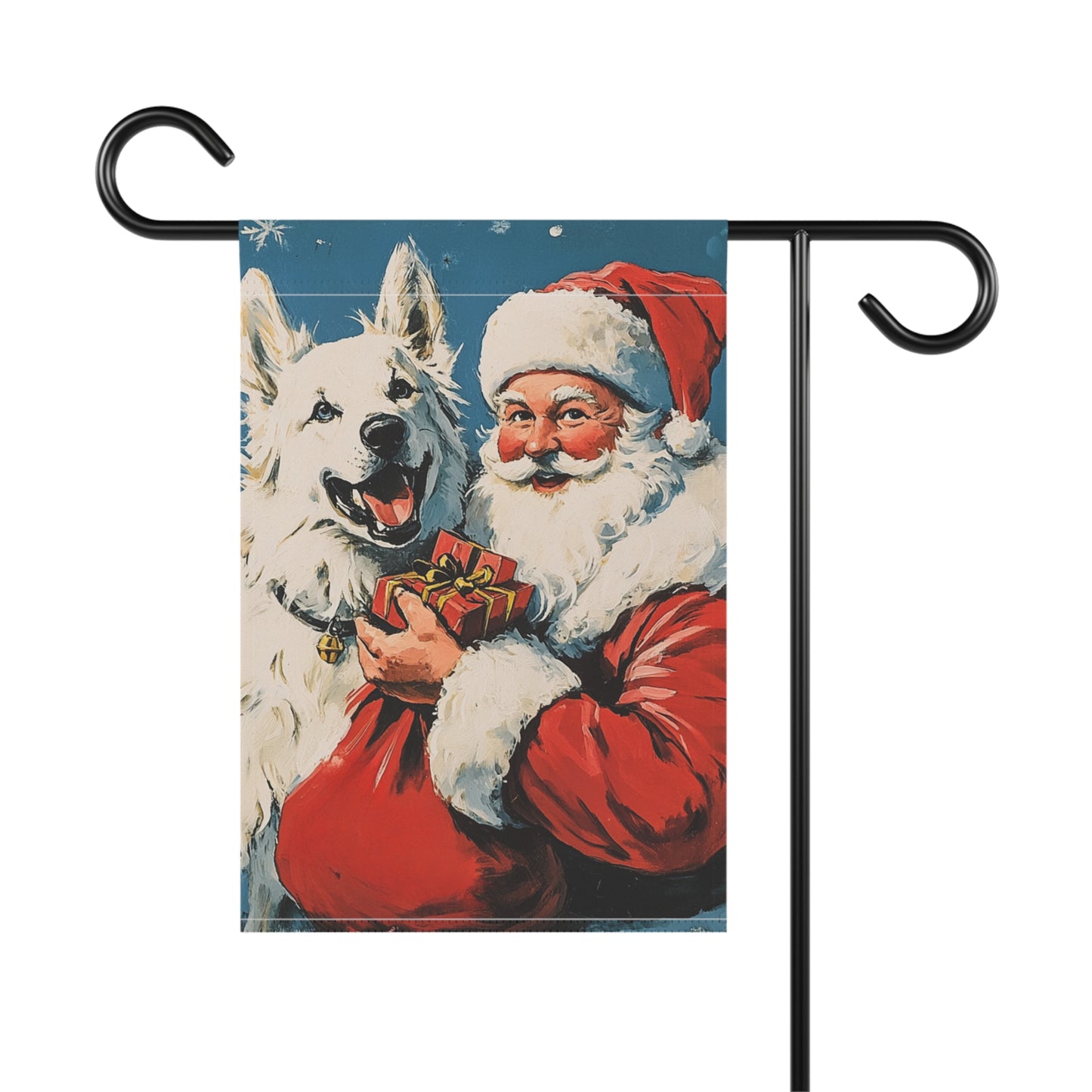 Santa's Pal White GSD Banner