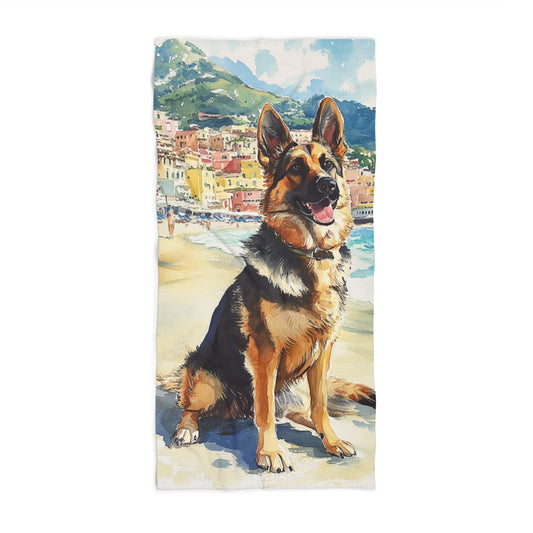German Shepherd Positano Beach Towel