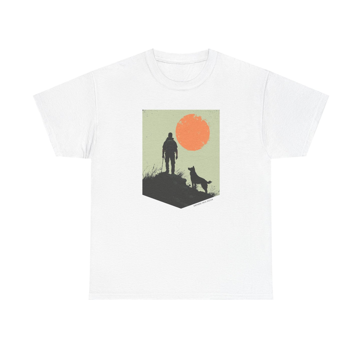 German Shepherd Dog Dad Adventure Hiking White Shirt 