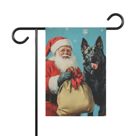 Santa's Pal Black GSD Banner