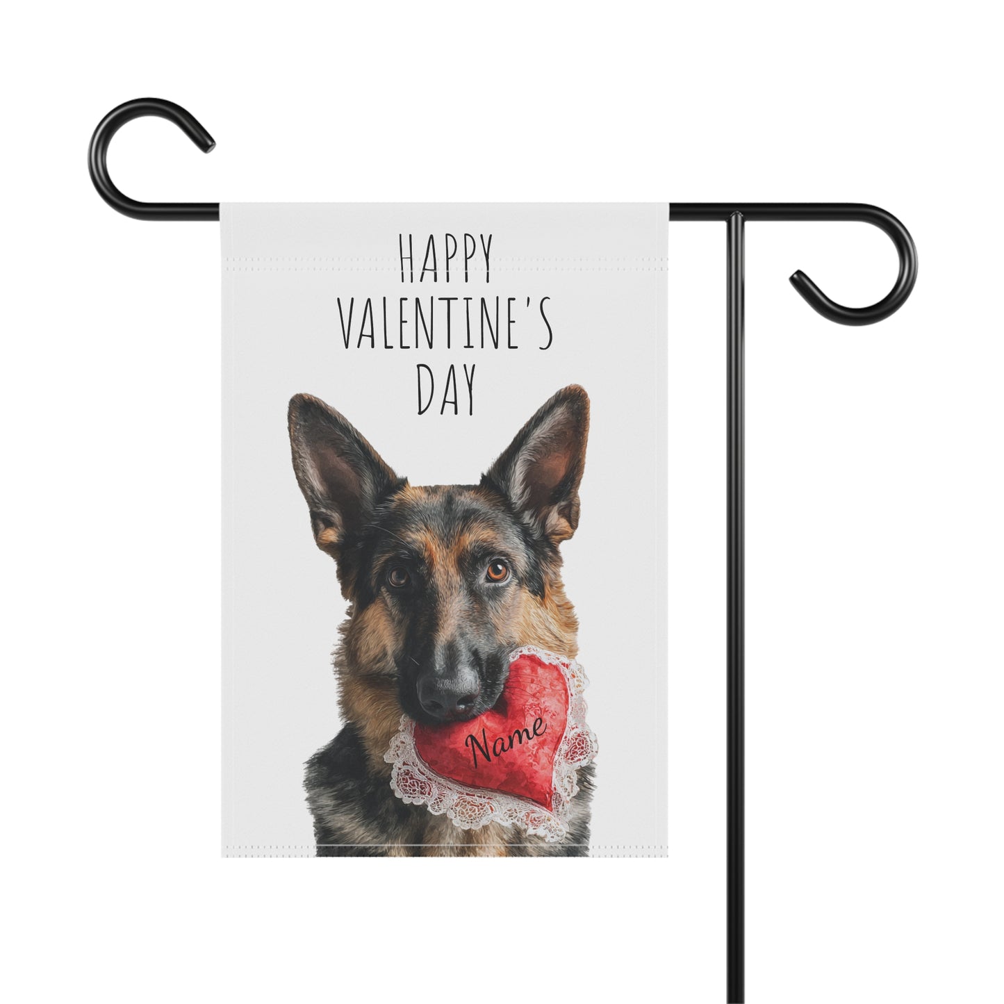 Custom German Shepherd Valentine Banner