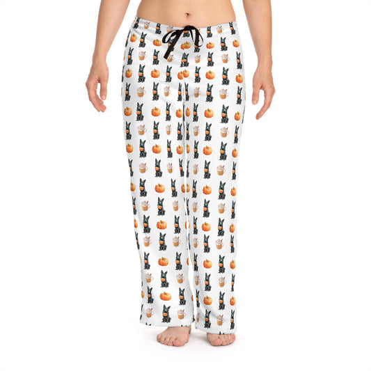 Pumpkin Spice Black GSD Pajama Pants