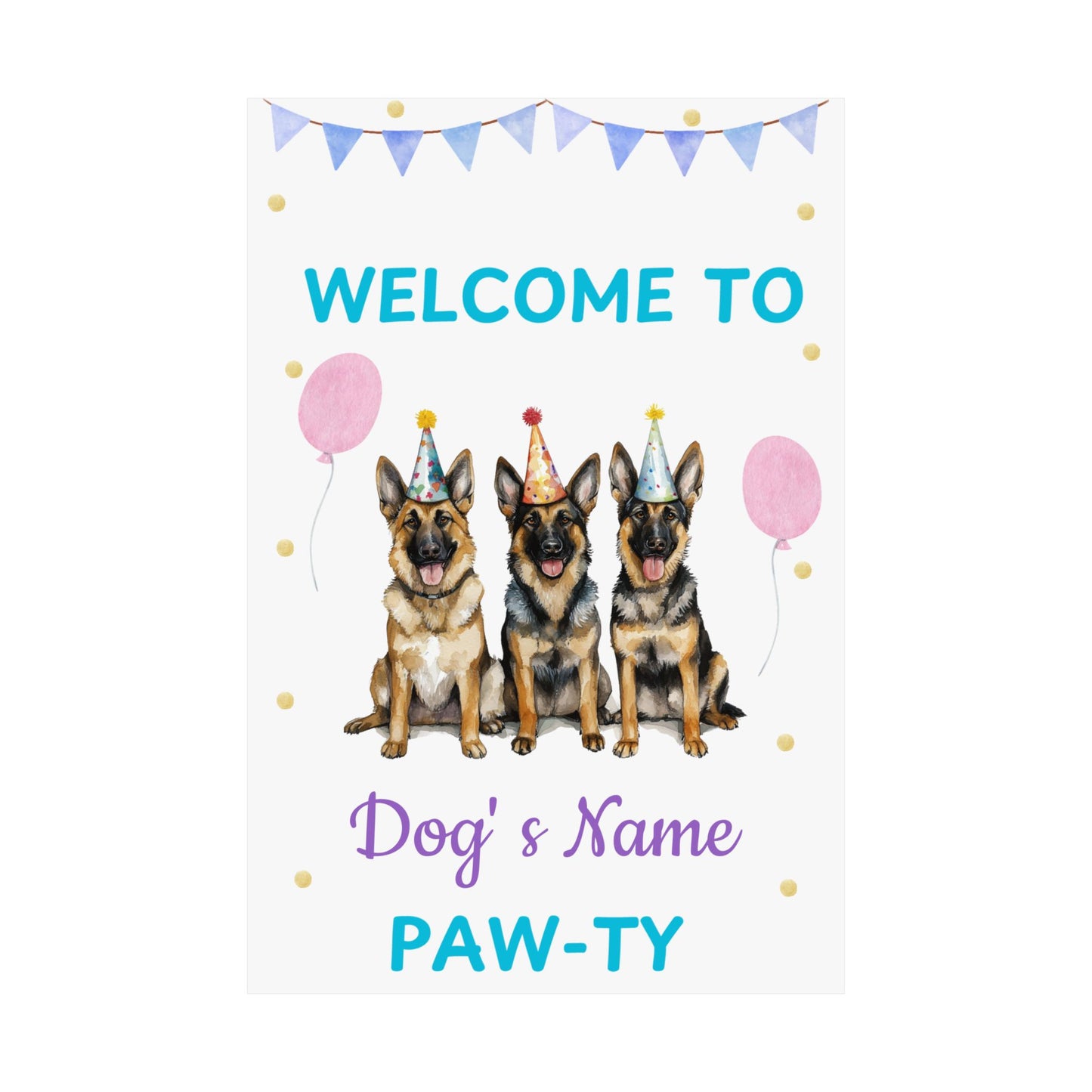 Personalized GSD Birthday Poster