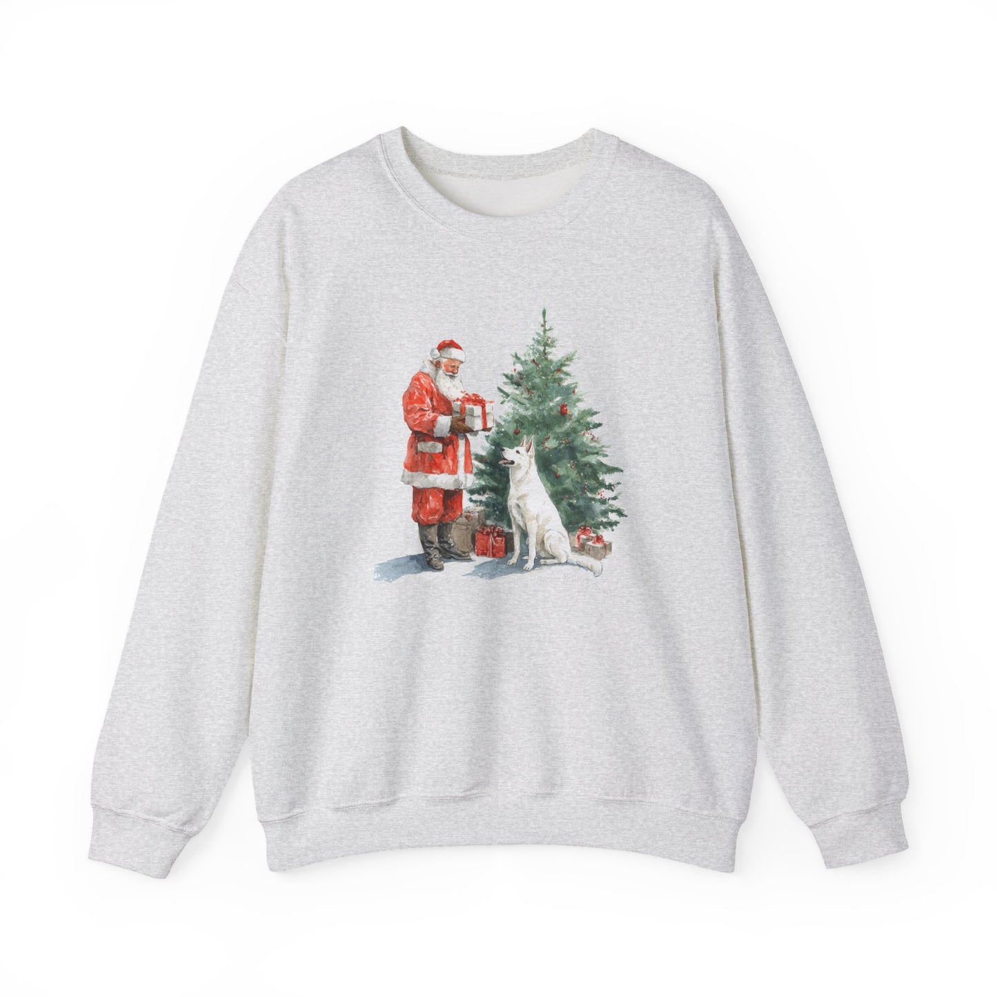 Shepherd & Santa White GSD Sweatshirt