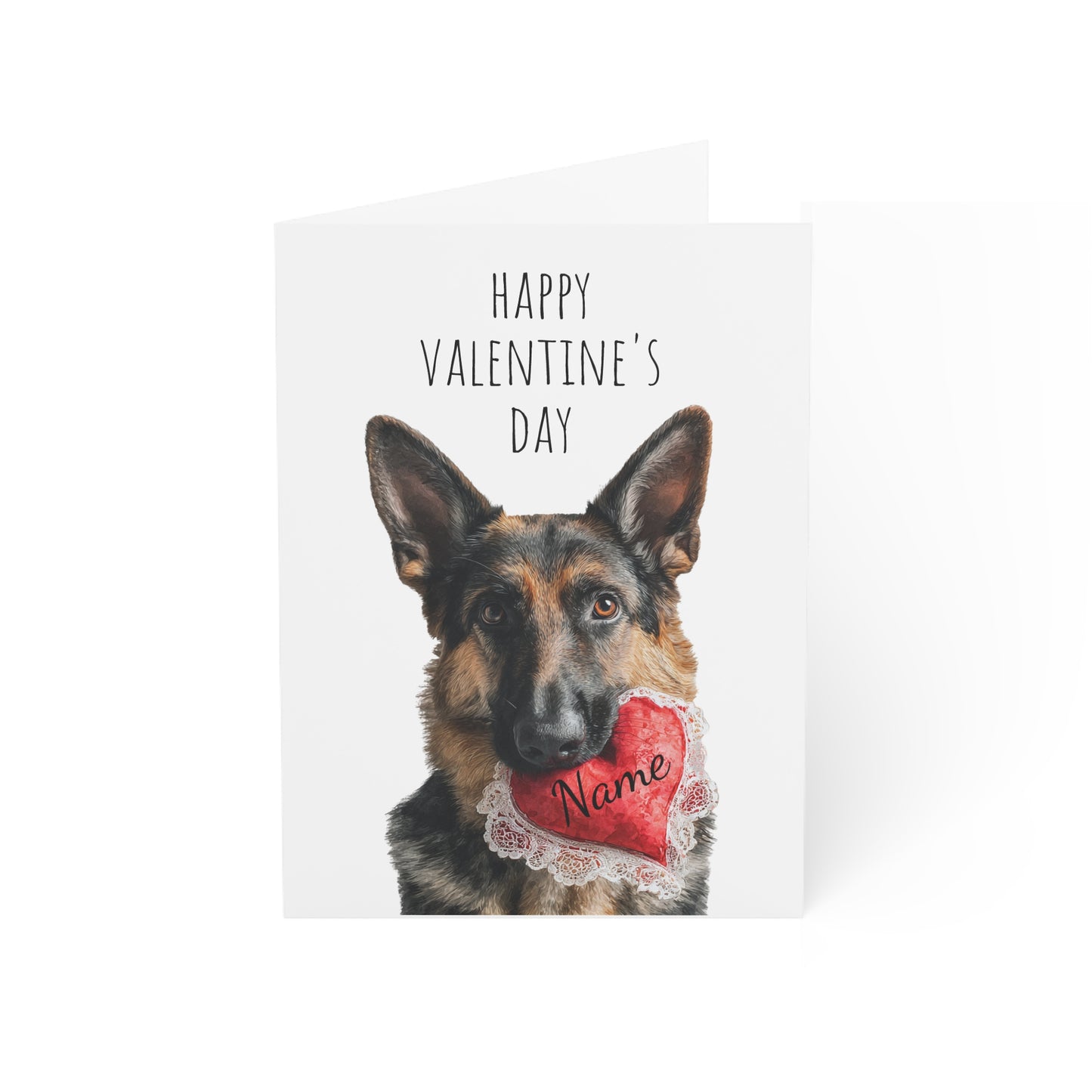 German Shepherd Custom Valentine's Card