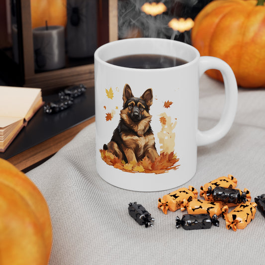 German Shepherd Fall Coffee Mug