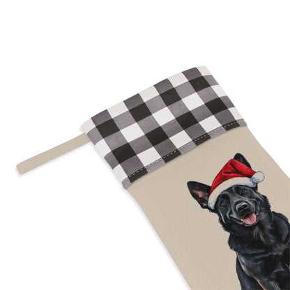 Custom Black German Shepherd Stocking