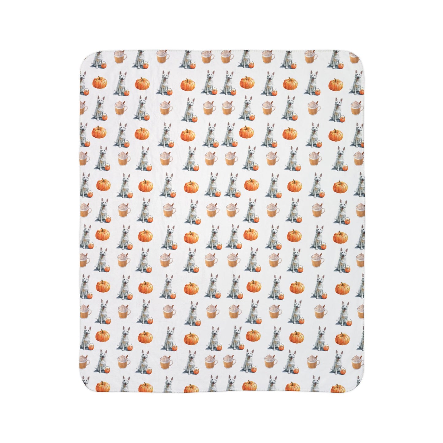 Pumpkin Spice White GSD Blanket