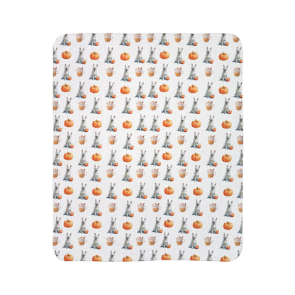 Pumpkin Spice White GSD Blanket