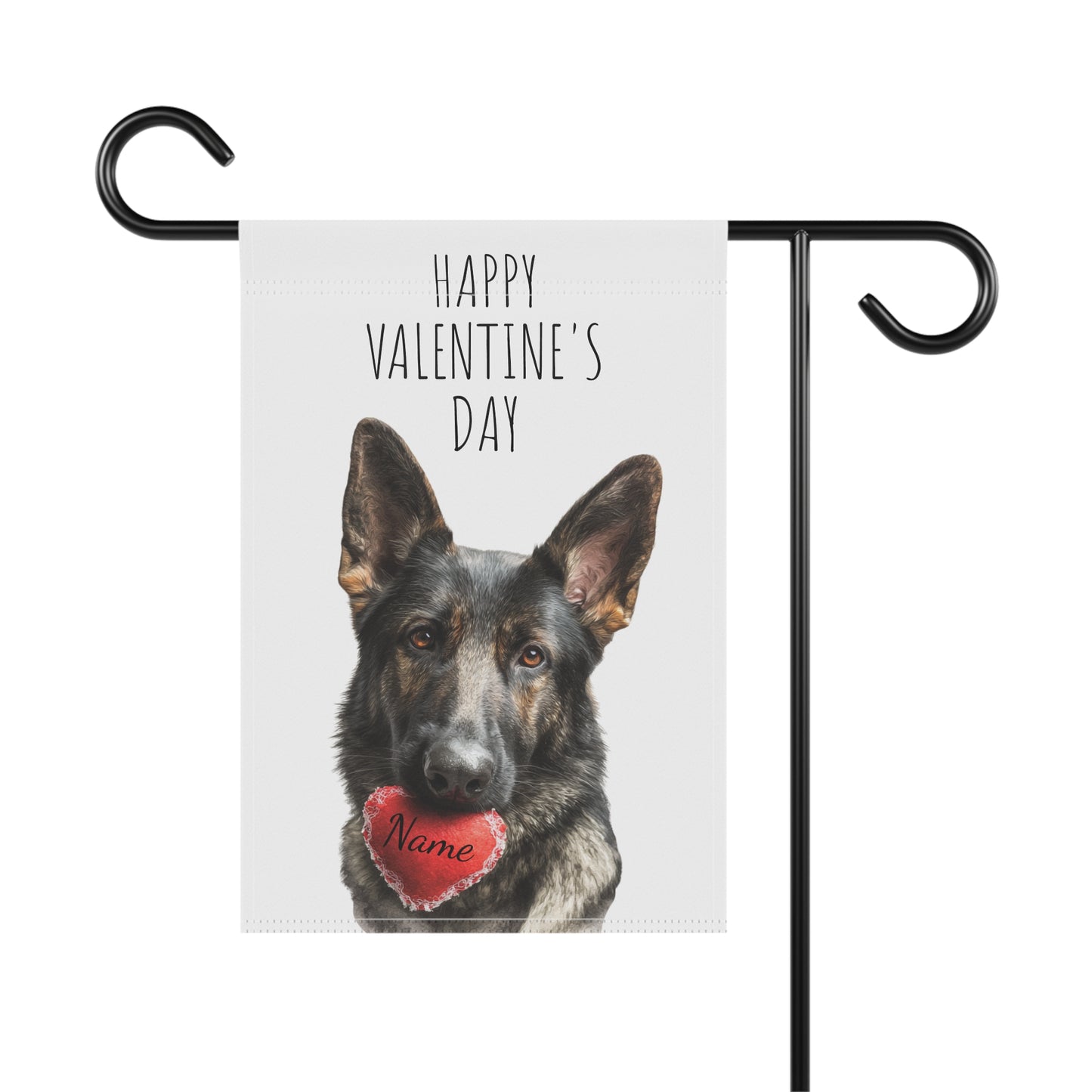 Custom Sable German Shepherd Valentine Banner