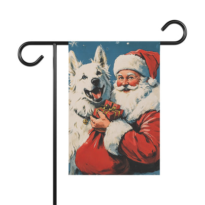 Santa's Pal White GSD Banner