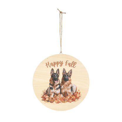 Happy Fall German Shepherd Wooden Sign