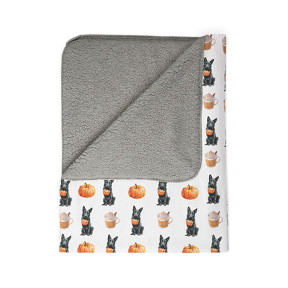 Pumpkin Spice Black GSD Blanket